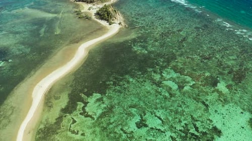 Tropical Island with Sandy Beach, Philippines, Palawan