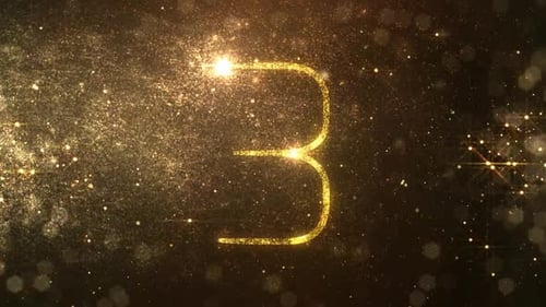 Golden Sparkle Countdown for Celebrations and Awards