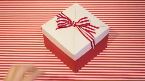 Festive Present Being Unwrapped