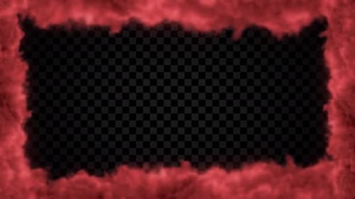 Fluid Red Smoke Border Animation