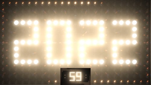 Retro Light Board Countdown to 2022
