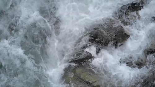 Mountain River Water Top View