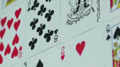 Close Up of a Variety of Playing Cards