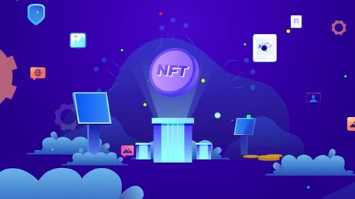Infographic Nft Tokenization Economic Digital Background