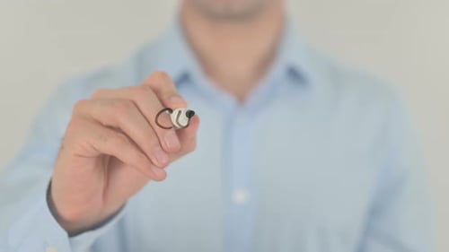 Tâche en cours, écriture sur écran transparent