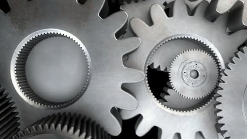 Seamless Loop of Interlocking Metallic Gears Mechanism