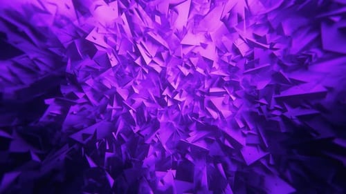 Dynamic Purple Crystal Shards Abstract Background Animation