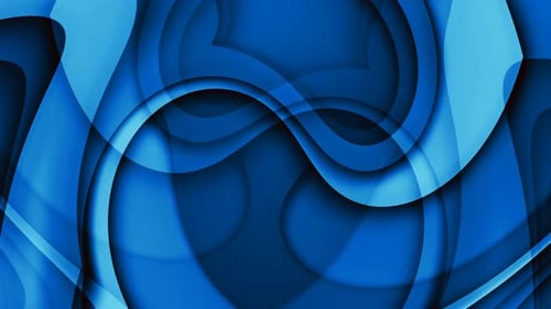 Animated Abstract Blue Flowing Shapes Background