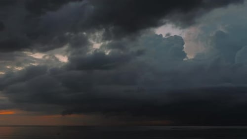 Dramatic Sunset Over Tropical Sea