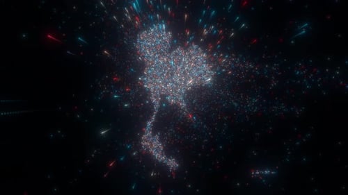 Abstrakte Landkarte von Thailand