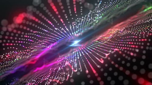 Abstract Digital Particle Wave Background Animation