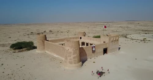 Top view of Zubara Fort in Qatar