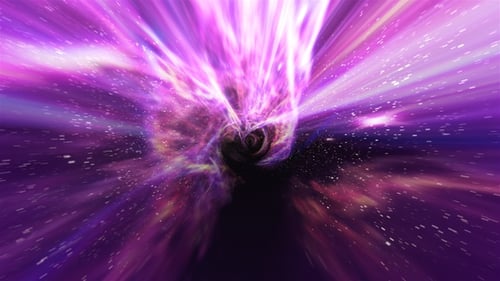 Futuristic Hyperspace Journey Through Cosmic Light Tunnel