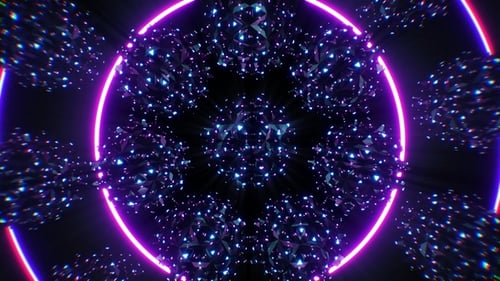 Brillantes bolas puntiagudas con luces de neón para DJ