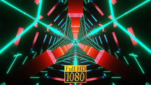 Túnel Vj Loop Sci Fi Space HD
