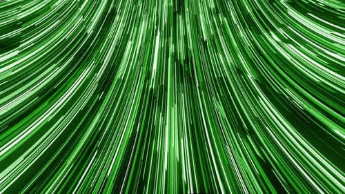 Futuristic Green Data Stream Lines Animation Background