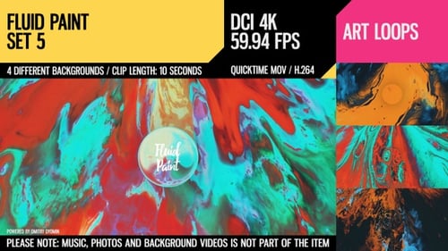 Dynamic Fluid Paint Ink Abstract Backgrounds Pack