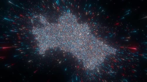 Abstrakte Karte von Turkmenistan