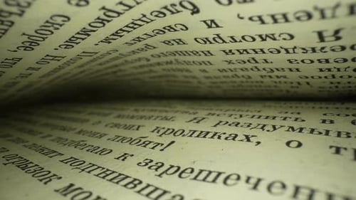 Macro Shot Inside Open Book