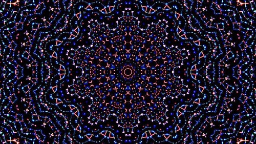 Vibrant Abstract Kaleidoscope Pattern Animation