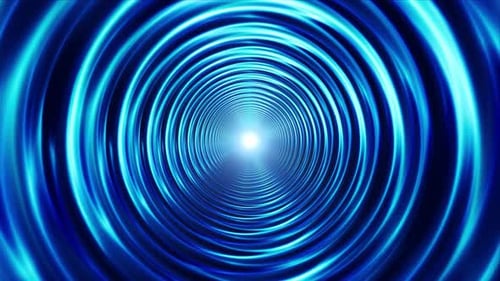 Blauer konzentrischer Helix-Wellentunnel