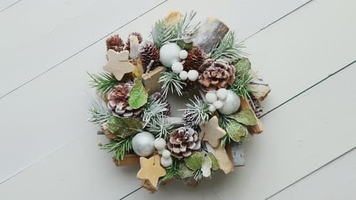 Festive Holiday Wreath Decoration for Winter Season