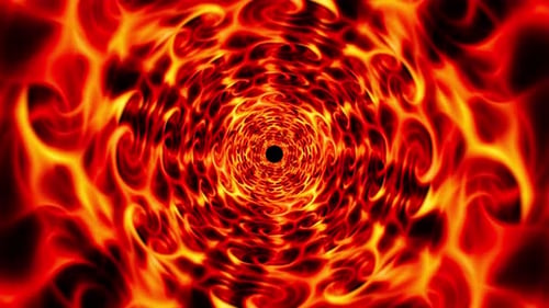 Fire Shapes Flame Tunnel Loop 4K