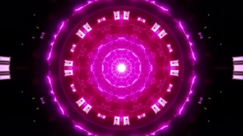 Boucle 4K du tunnel Electric Pink Energy Portal