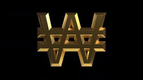 KRW South Korean Won Sign