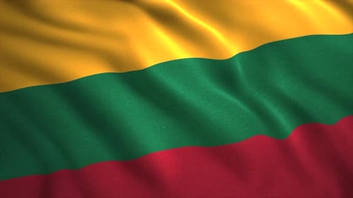 Lithuania Flag Waving Seamless Loop