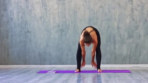 Damen Sportkleidung Leggings und ein Tanktop Engagiertes Yoga-Studio mit