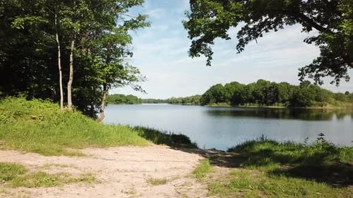 Picturesque Lakeside View on a Sunny Day