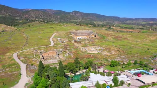 Antike Ruinen von Hierapolis Pamukkale - Denizli - Türkei.