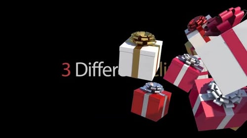 Falling Gift Boxes Alpha Channel Transition
