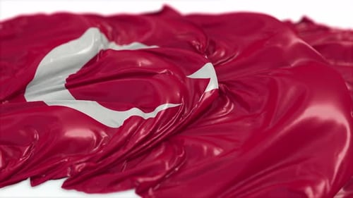 Türkei-Flagge auf einer weißen Tafel