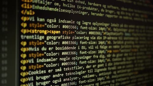 Digital Html Code Background