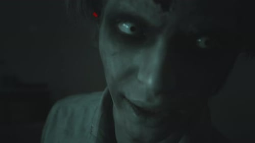 Close Up of Scary Zombie Man