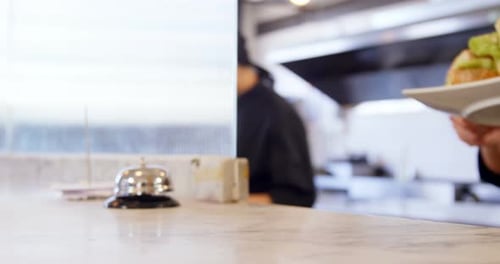 Fresh Sandwich Plated in Restaurant Kitchen