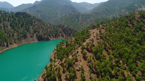 Mountain Big River In Forest
