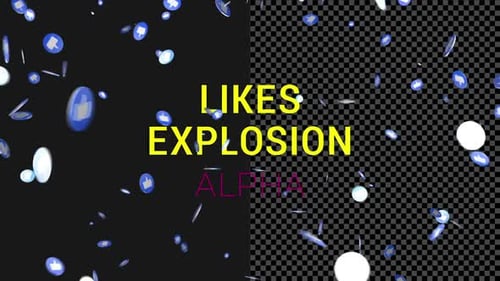 Social Media Likes Explosion Particle Animation