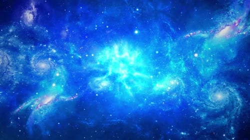 Vibrant Cosmic Nebula and Galaxy Background Animation