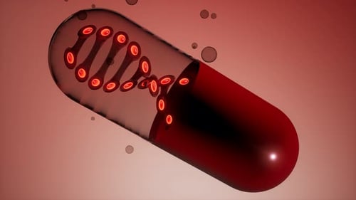 Micro Capsule with DNA Illustration