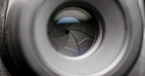 Camera Lens Aperture Blades Close Up