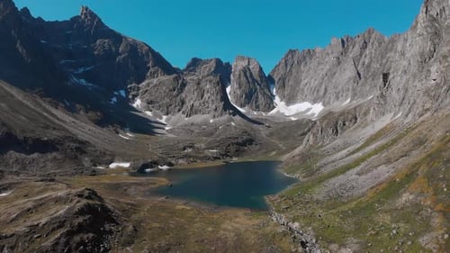 Mountain Lake with Turquoise Water. Reflection in the Water.