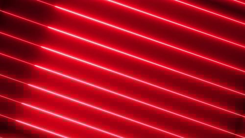 Abstract Glowing Red Neon Lines Motion Background