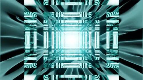 Abstract Digital Futuristic Light Tunnel Loop
