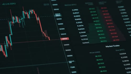 Dynamic Data Graph on Futuristic Screen