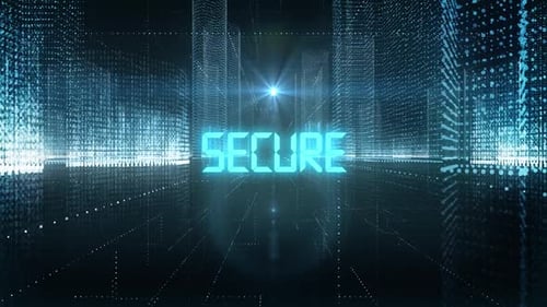Skyscrapers Digital City Tech Word Secure