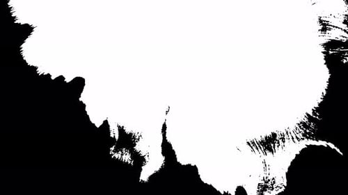 Abstract Black Ink Spreading on White Surface