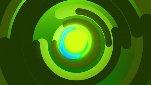 Abstract Infographic Radial Background With Sphere Green